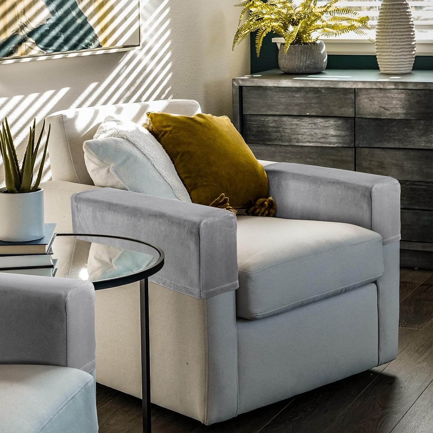 Protectores de Brazo de Sofá BESPORTBLE 2 Unidades Gris