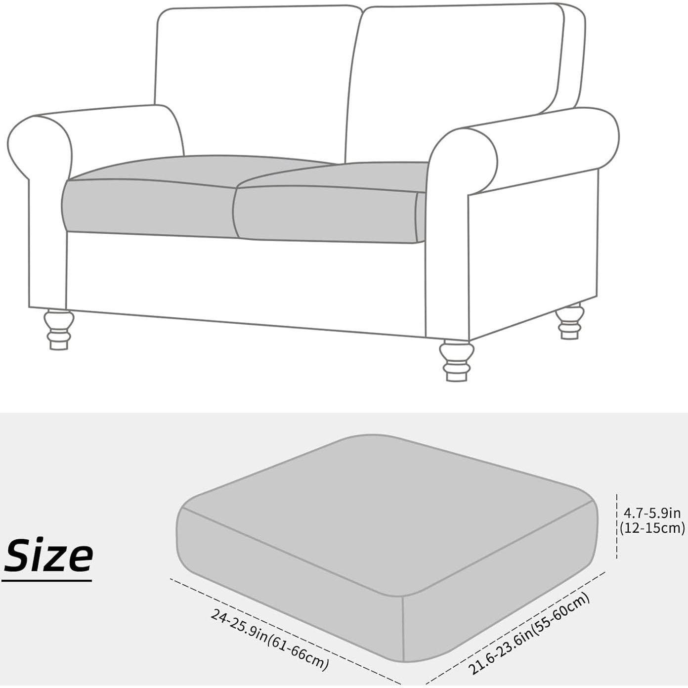 Fundas de Cojín Estirables Fuloon 2 Pcs Marrón 50-70 cm