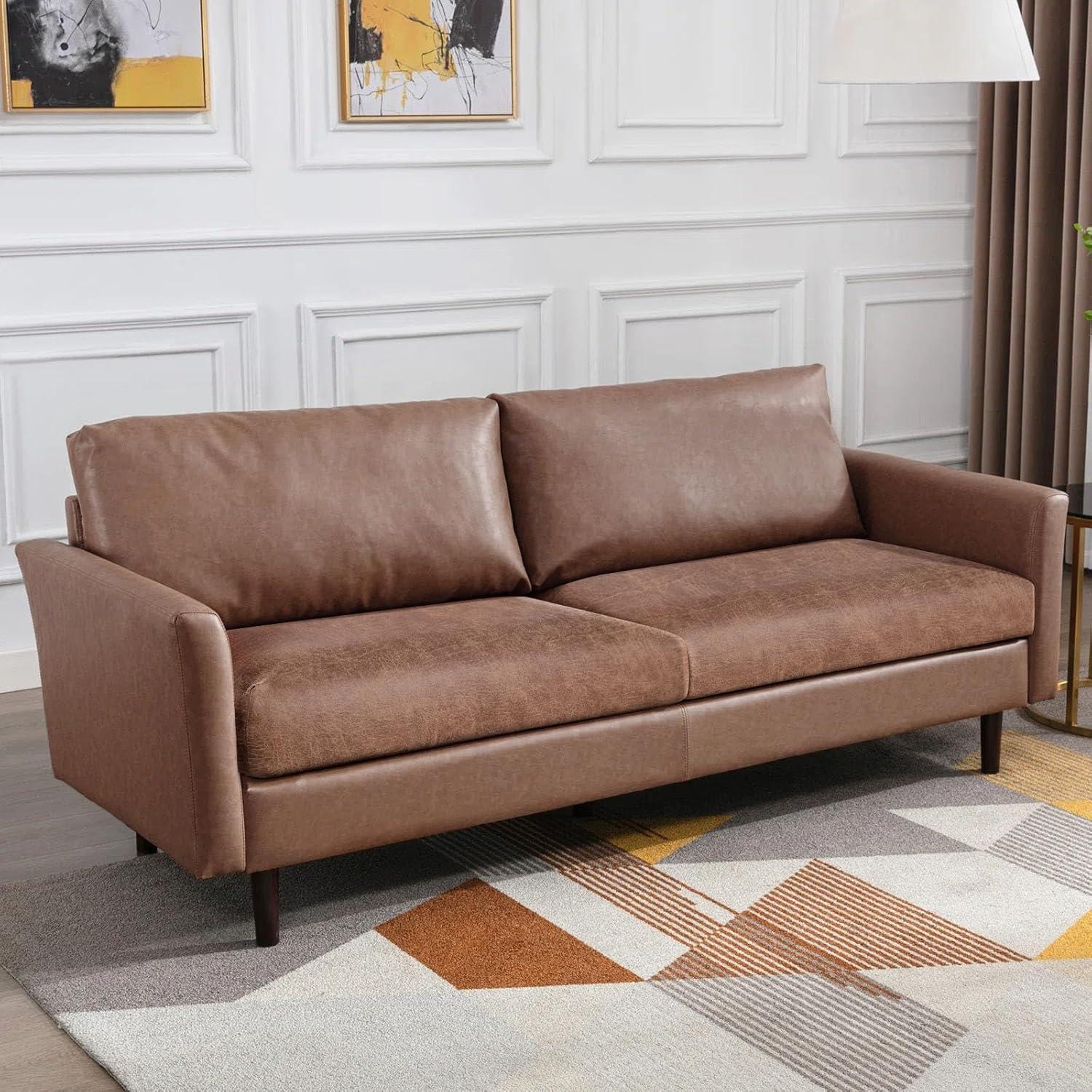 Fundas de Cojín Estirables Fuloon 2 Pcs Marrón 50-70 cm