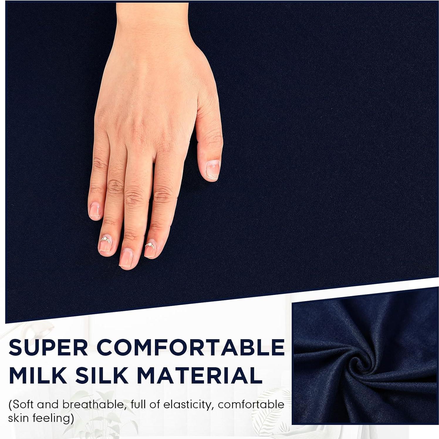 Funda Sofá Esquinera Weysat Navy Seda de Leche Antideslizante