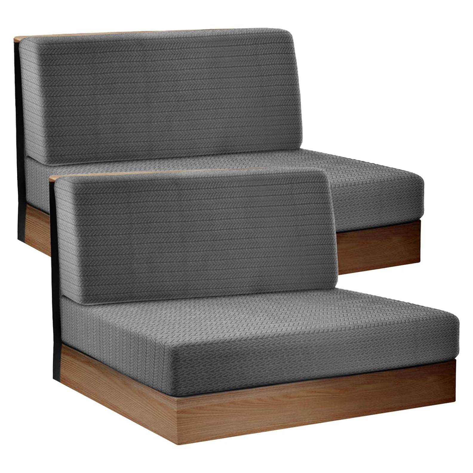 Funda de Cojines para Sofá Dinette RV LWuuywa 2PCS Gris