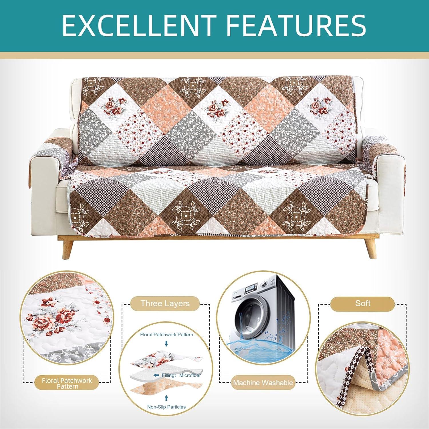 Funda de Sofá Yiran 3 Plazas Microfibra Antideslizante