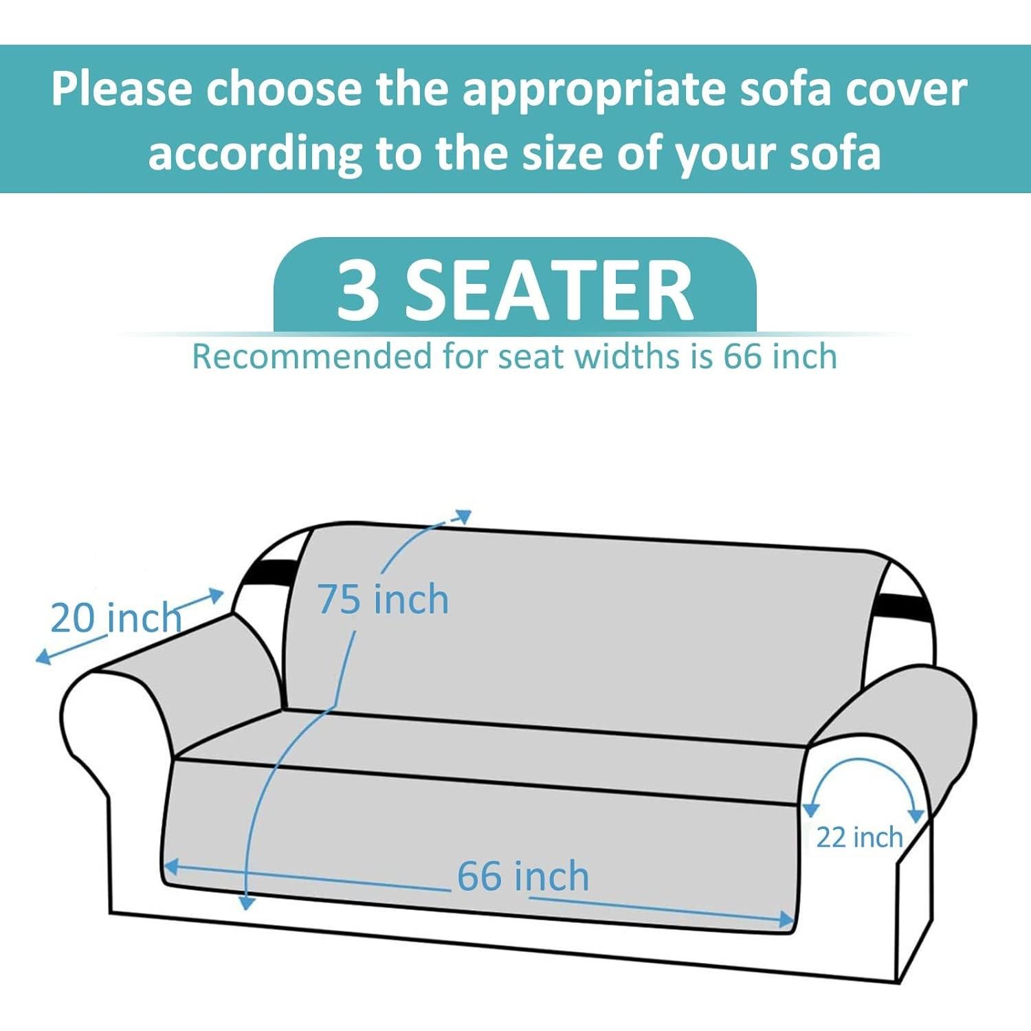 Funda de Sofá Yiran 3 Plazas Microfibra Antideslizante