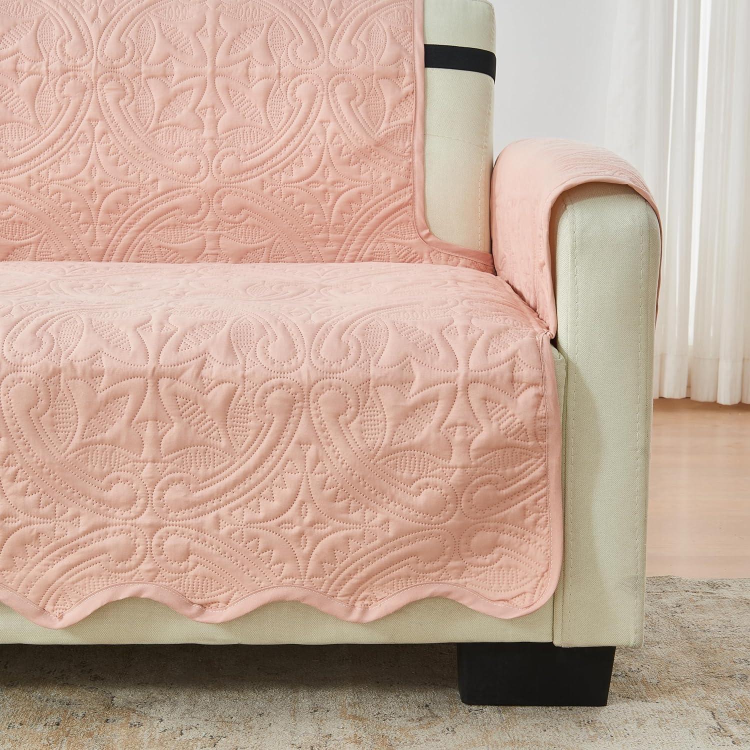 Funda Reversible para Loveseat Great Bay Home - Rosa/Taupe