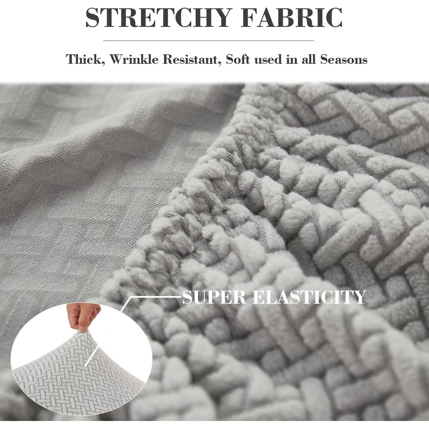 Funda de Sofá Seccional Disayu Gris Claro Antideslizante