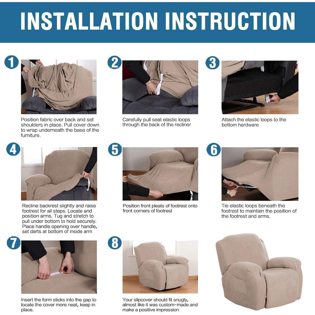 Funda de Sillón Reclinable H.VERSAILTEX Arena Antideslizante