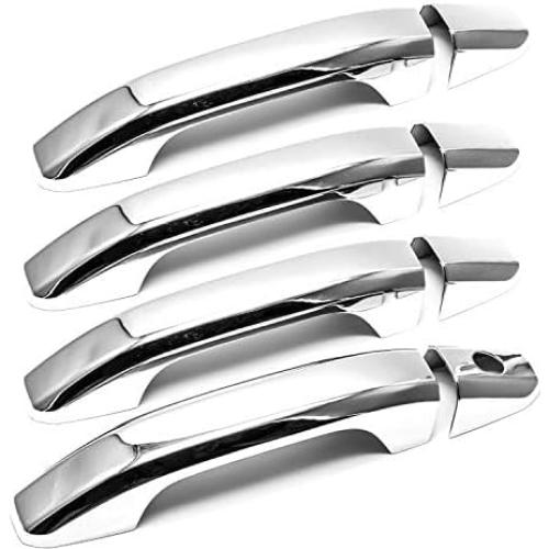 Cubiertas de Manijas de Puerta Chrome Sizver para Chevy Silverado 2014-2018