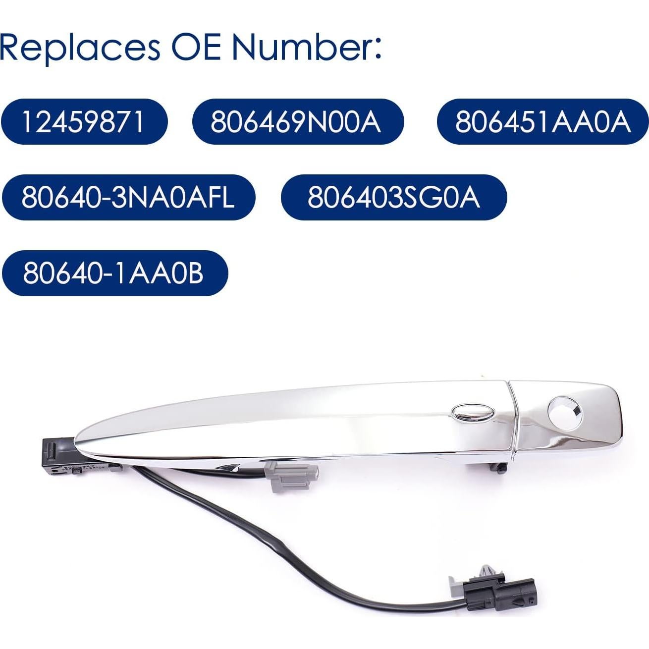 Manija Exterior Puerta Izquierda Nissan Lcyolada Cromo 2013-2018