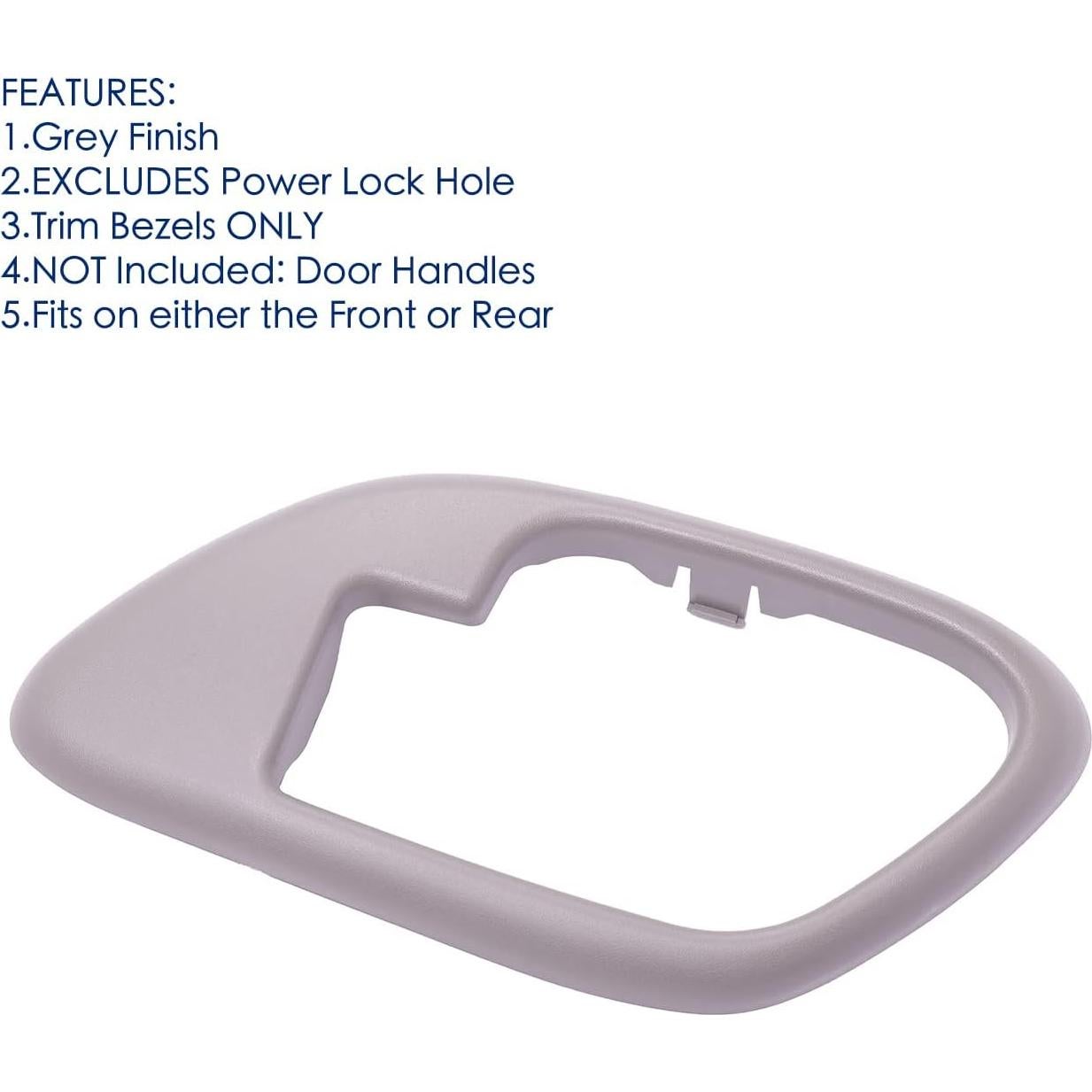 Molduras del Mango de Puerta Interior Lcyolada 2 Pcs Gris