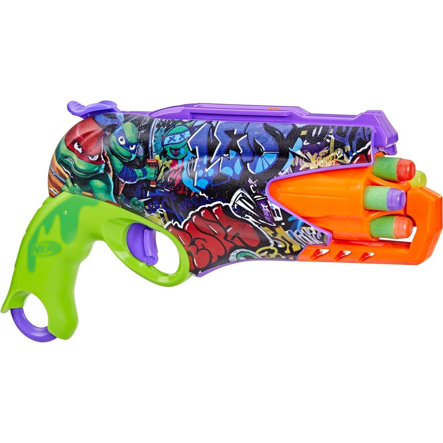 Blaster Nerf Tortugas Ninja Adolescente con 10 Dardos Elite
