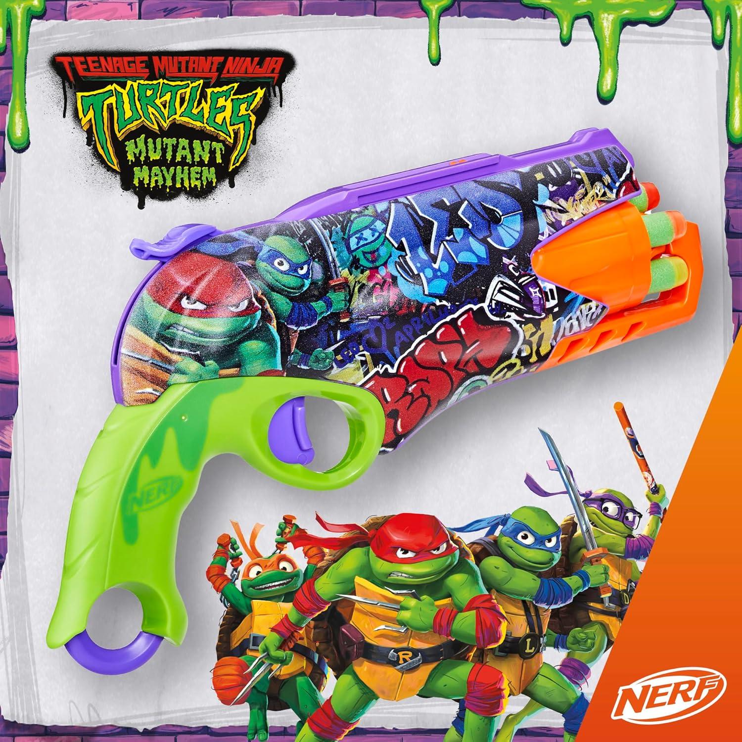 Blaster Nerf Tortugas Ninja Adolescente con 10 Dardos Elite