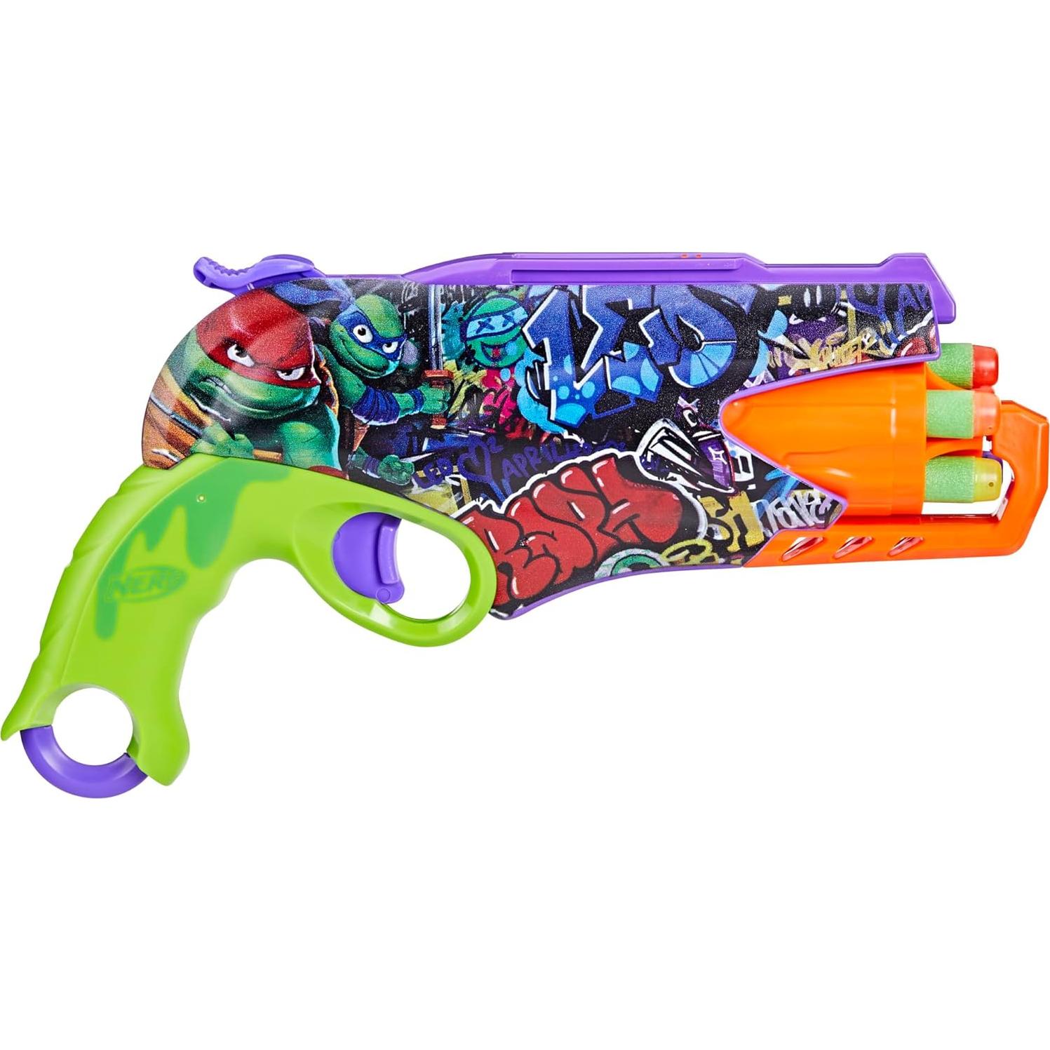 Blaster Nerf Tortugas Ninja Adolescente con 10 Dardos Elite