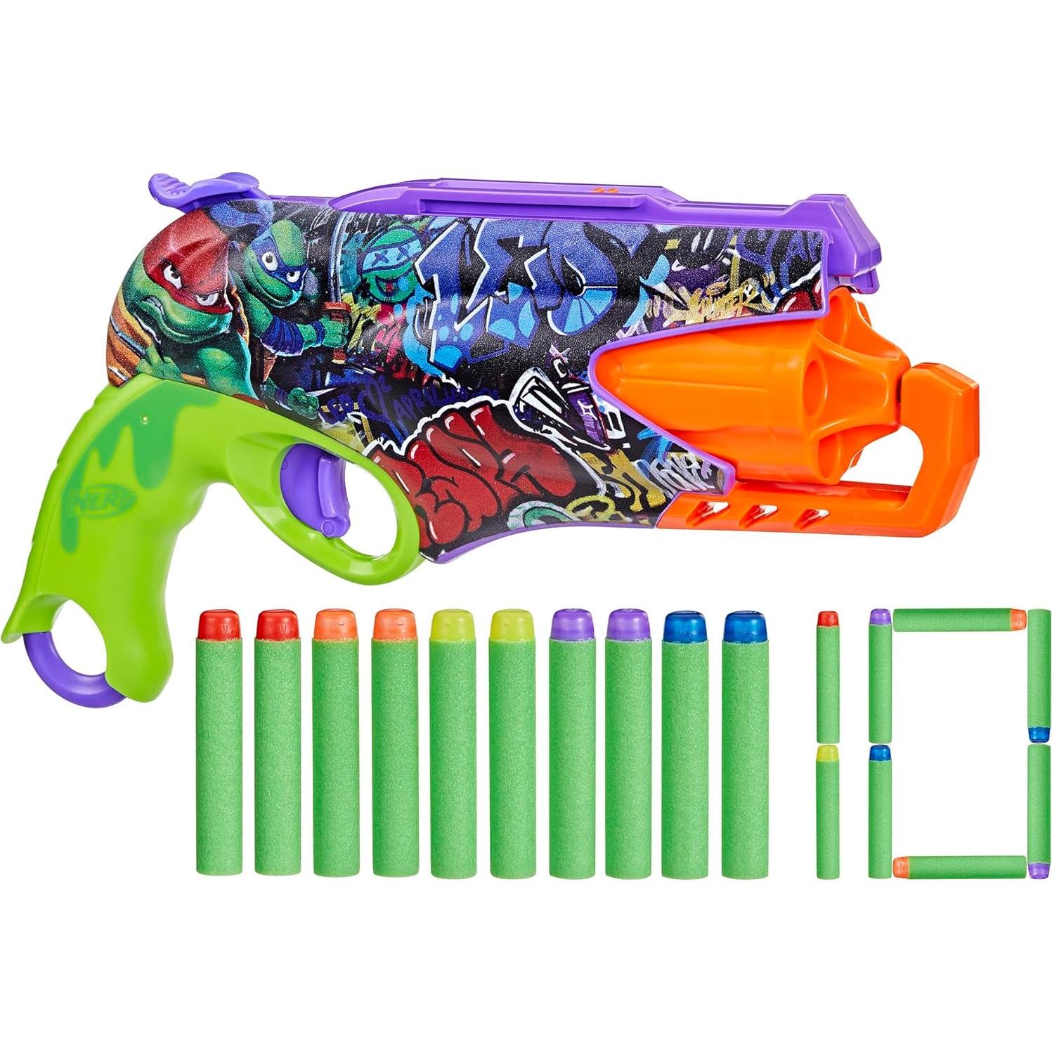 Blaster Nerf Tortugas Ninja Adolescente con 10 Dardos Elite