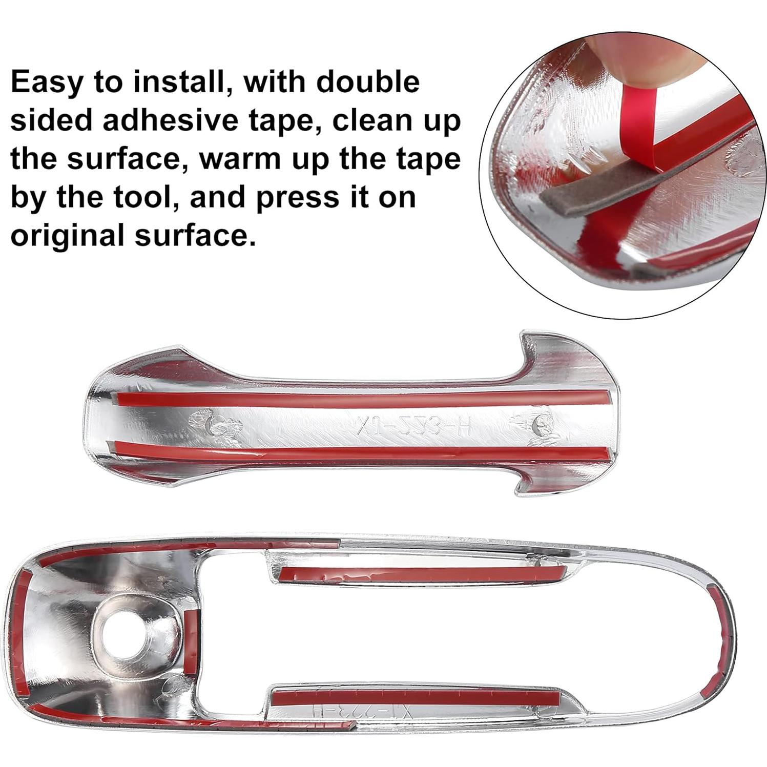 Cubierta de Manija de Puerta Exterior X AUTOHAUX 4 Pcs ABS