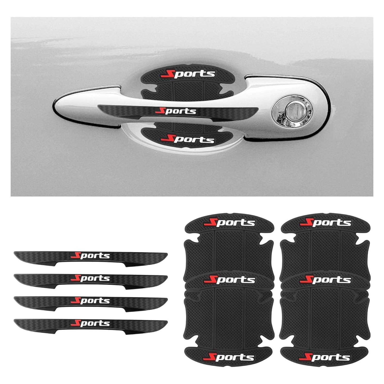 4 Protectores de Puerta y Manija de Coche Stacool Negro
