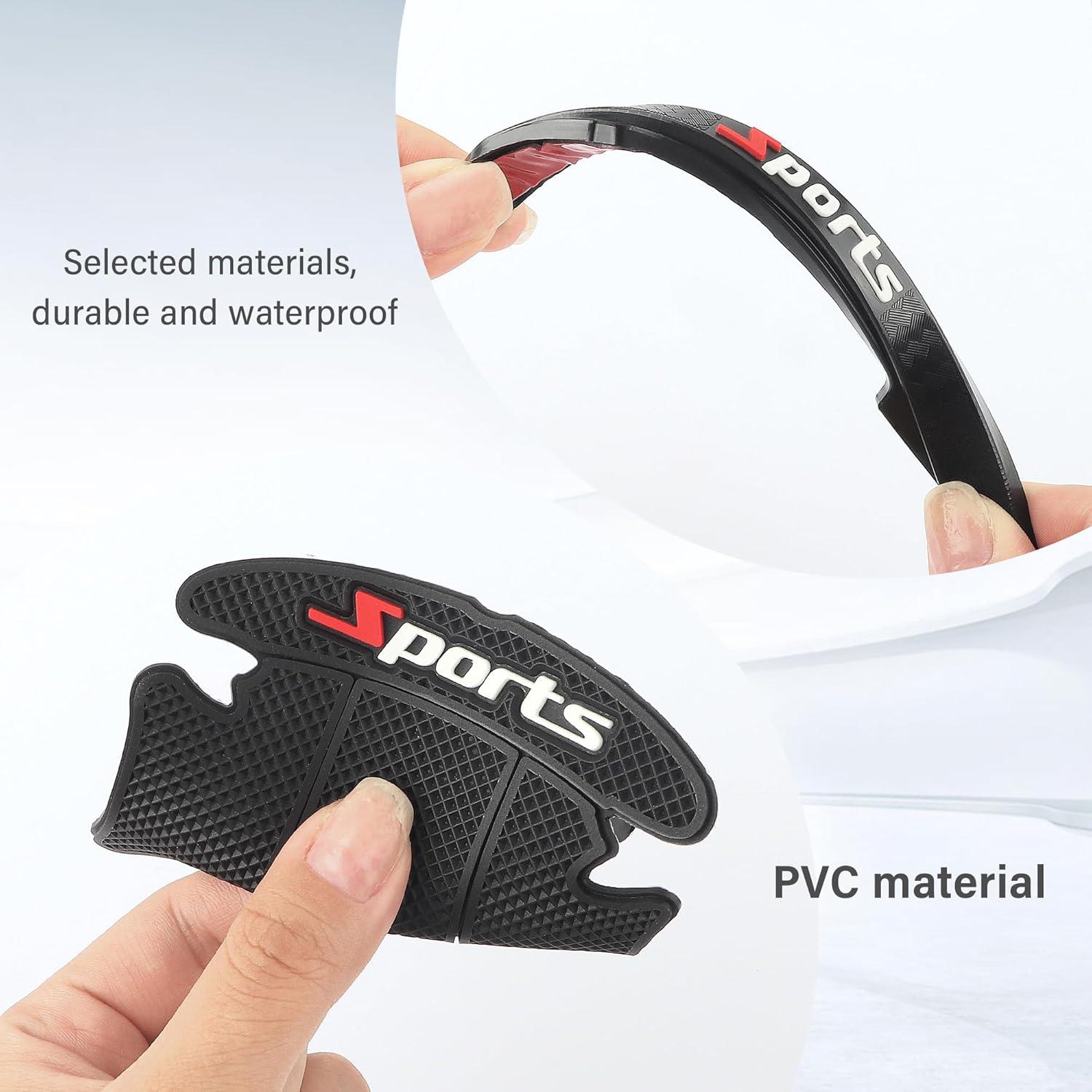 4 Protectores de Puerta y Manija de Coche Stacool Negro