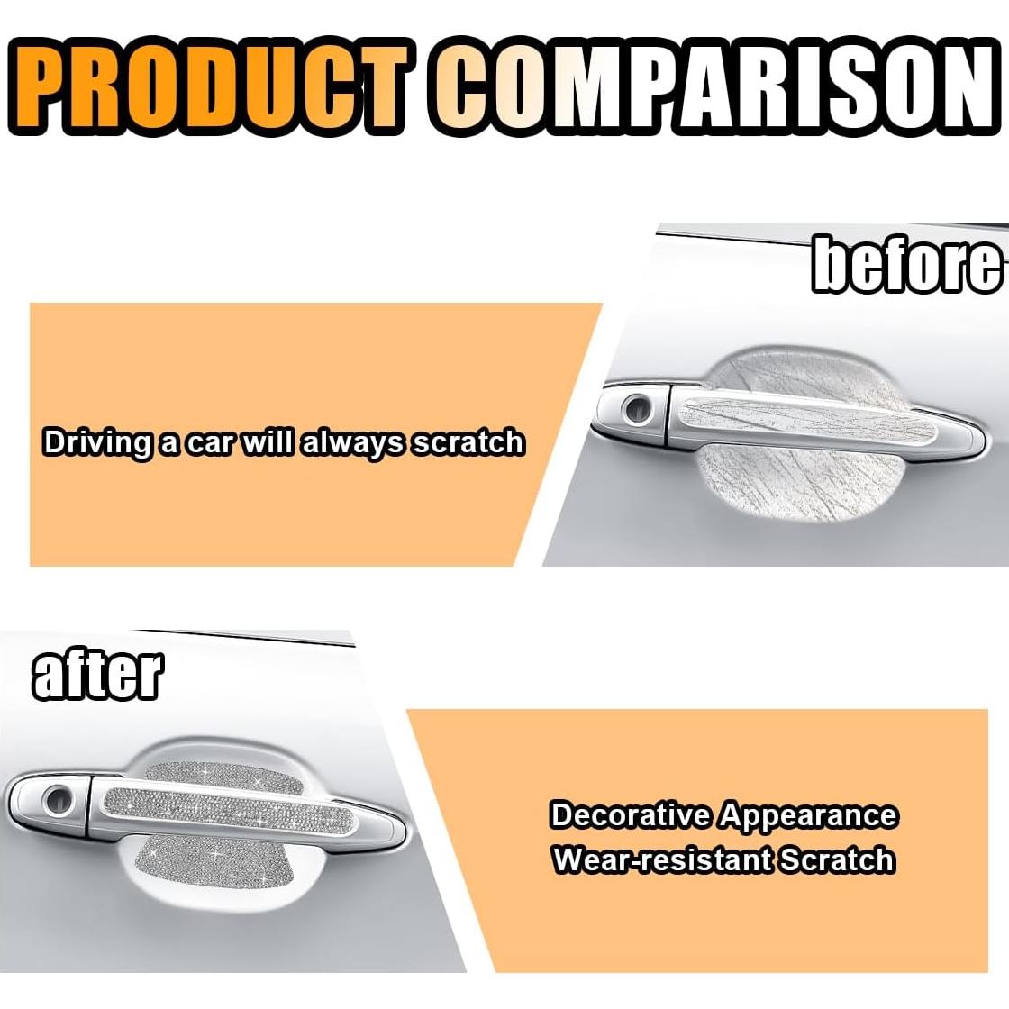 Protector de Manija de Puerta de Coche JOYCOURT Blanco