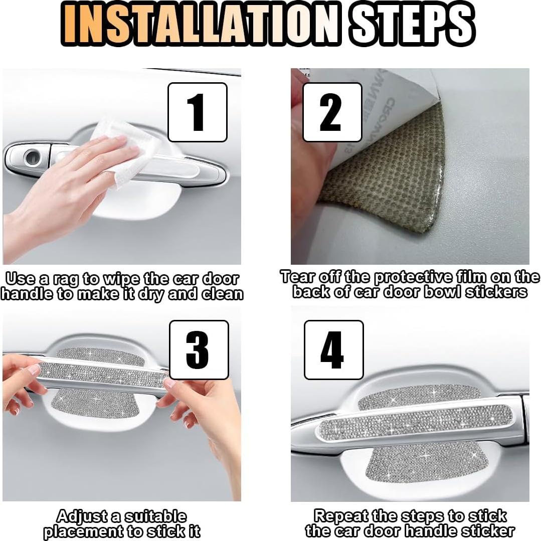 Protector de Manija de Puerta de Coche JOYCOURT Blanco