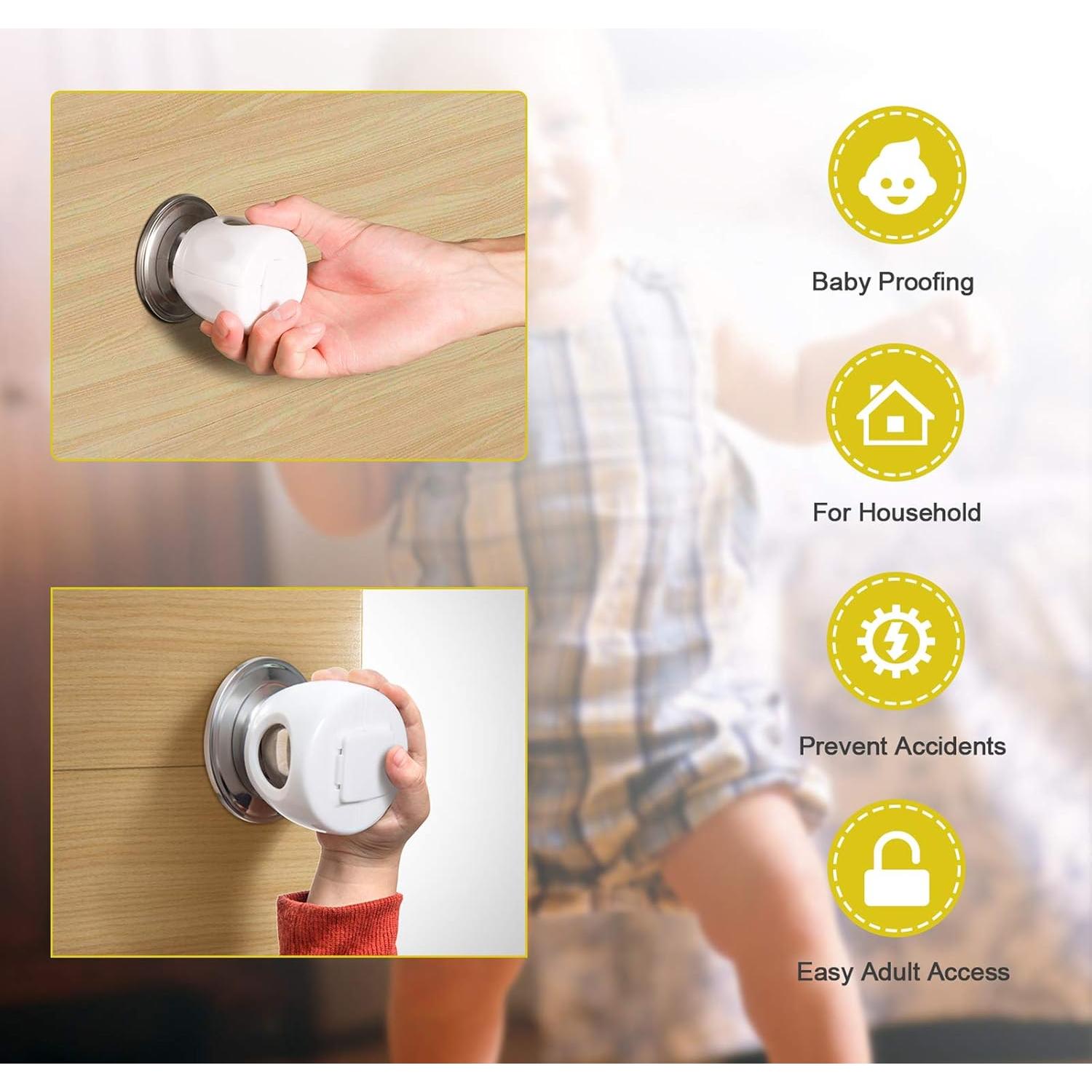 Cubierta de Seguridad para Pomos de Puerta Niños 4 Pzas