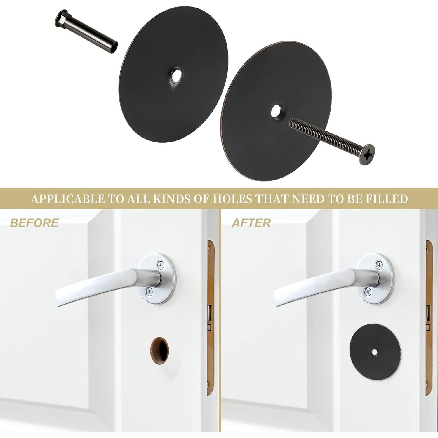 Placa de Cubierta de Agujero de Puerta Bronce Aceitado 66mm