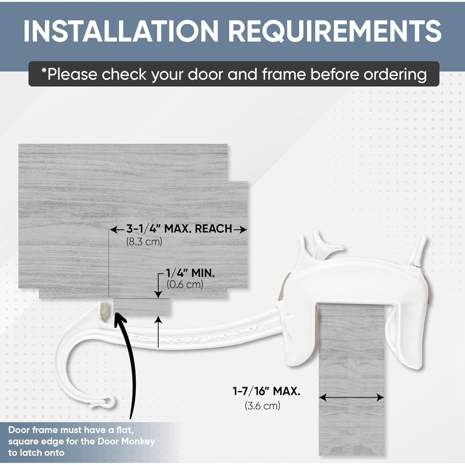Cerradura de puerta Door Monkey blanca para niños y mascotas