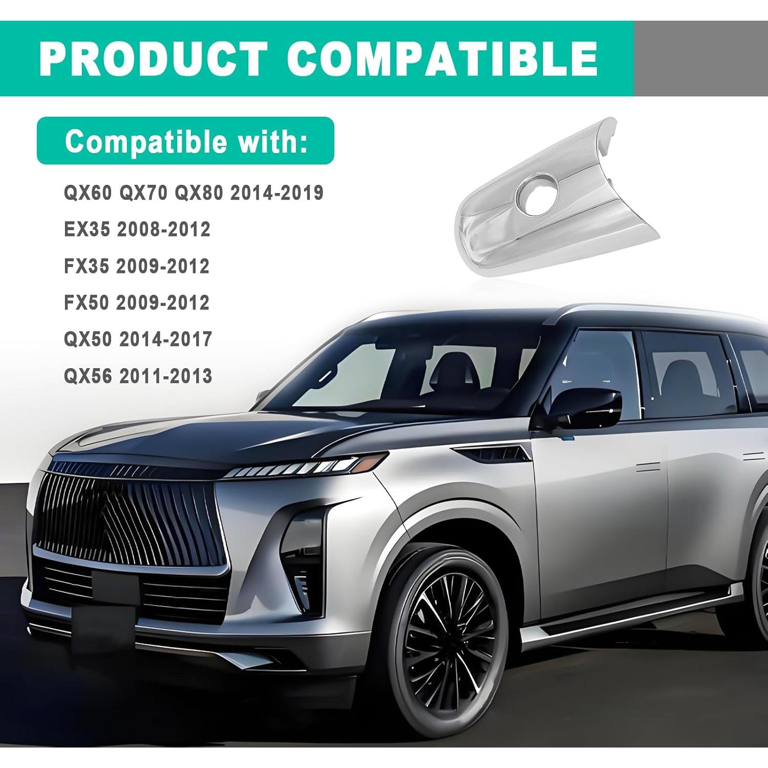 Cubierta Manija Puerta Exterior Auto SYudwen Plata