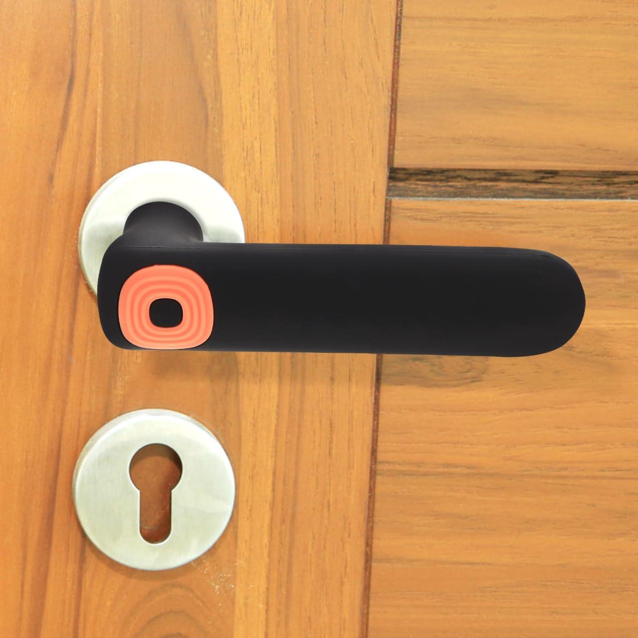 Cubierta de Mango de Puerta Silicona COHEALI Negra 14.4x5.2cm