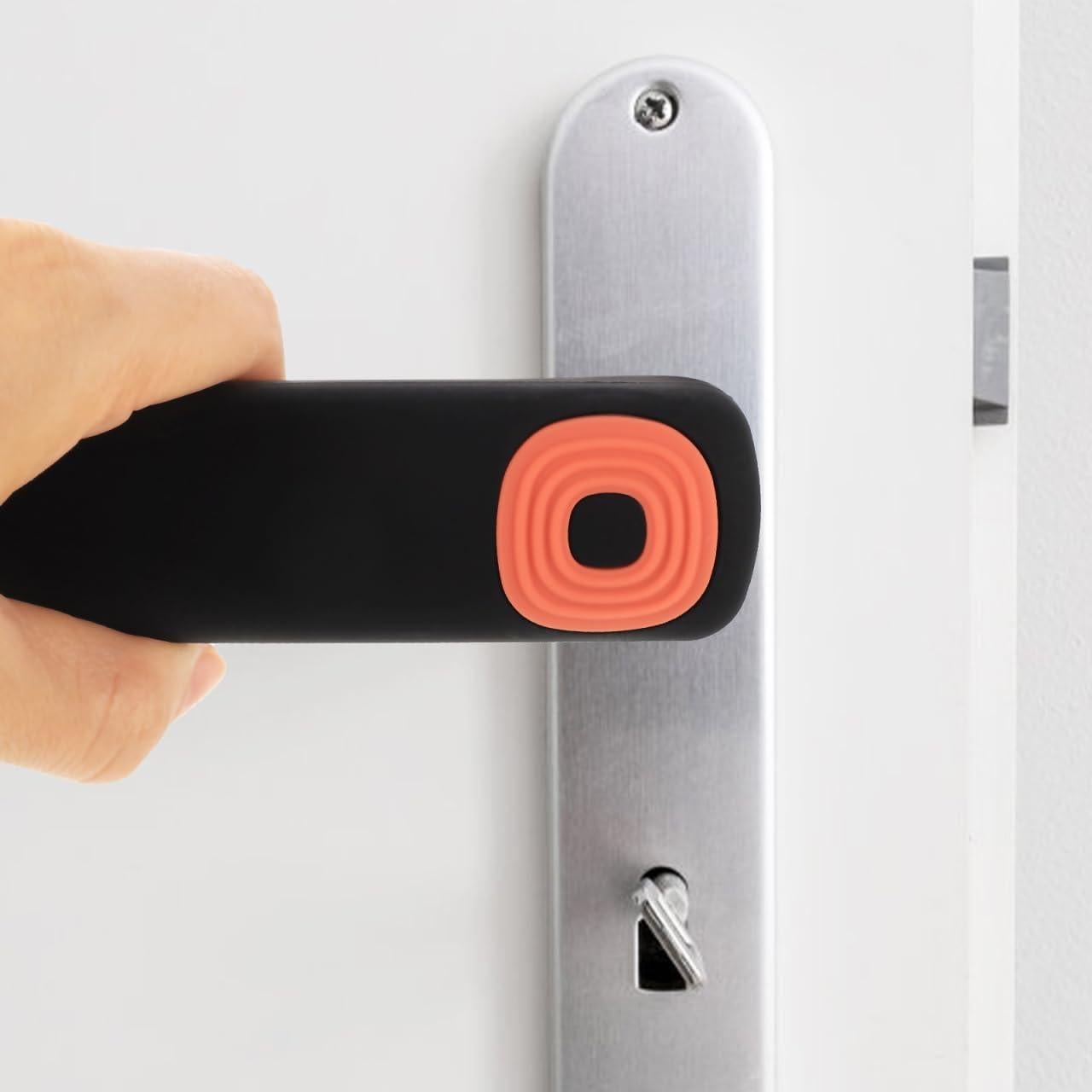 Cubierta de Mango de Puerta Silicona COHEALI Negra 14.4x5.2cm