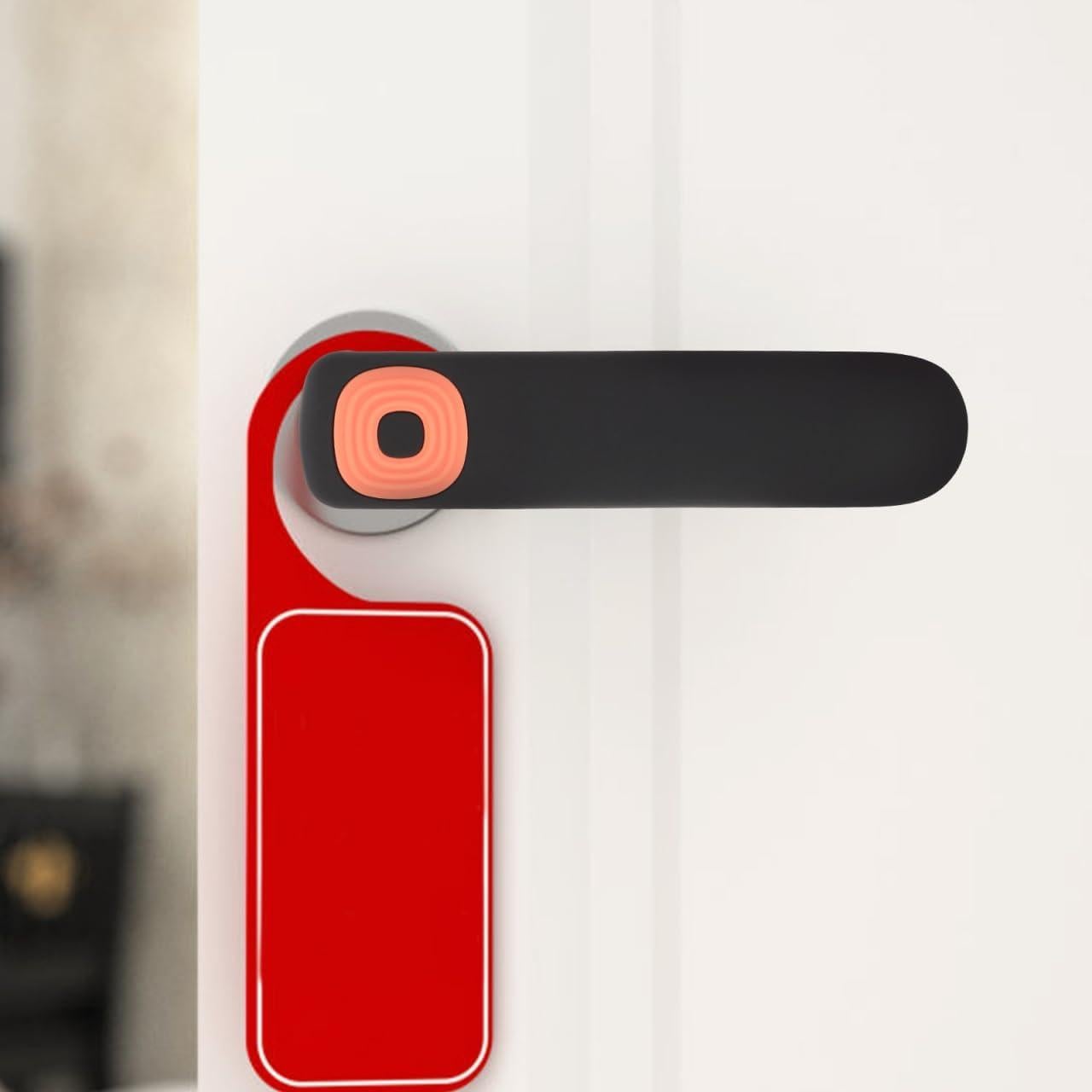 Cubierta de Mango de Puerta Silicona COHEALI Negra 14.4x5.2cm