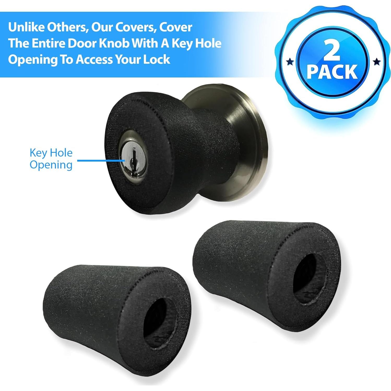 Cubierta Neopreno para Pomo de Puerta - Negro - D-101