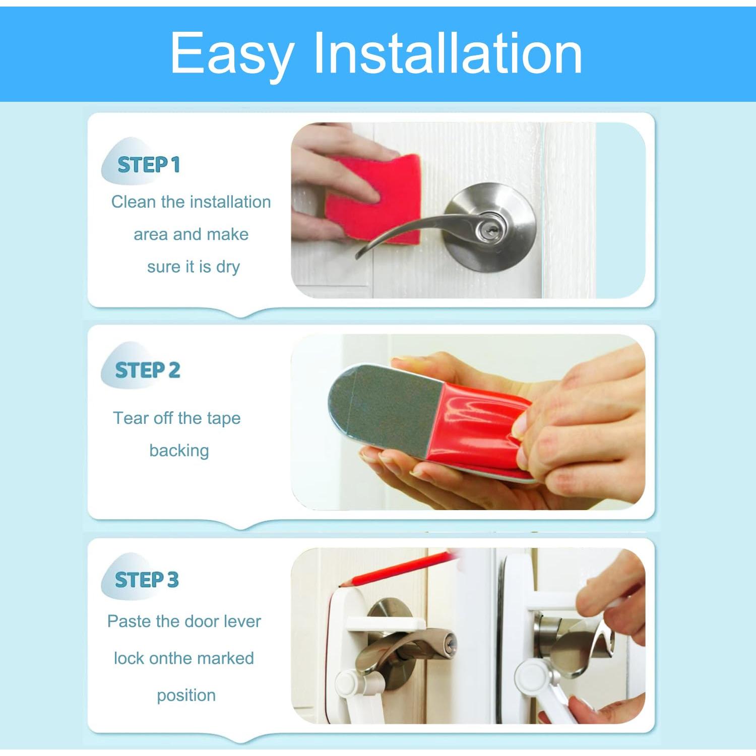 Cerradura de Seguridad para Puertas Niños 3M - 2 Piezas