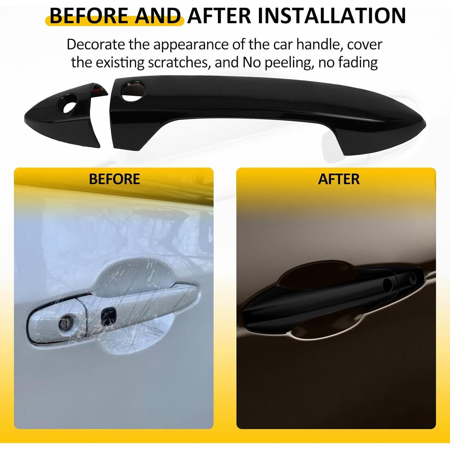 Cubiertas de Manijas de Puerta OCPTY 4 Piezas para Honda