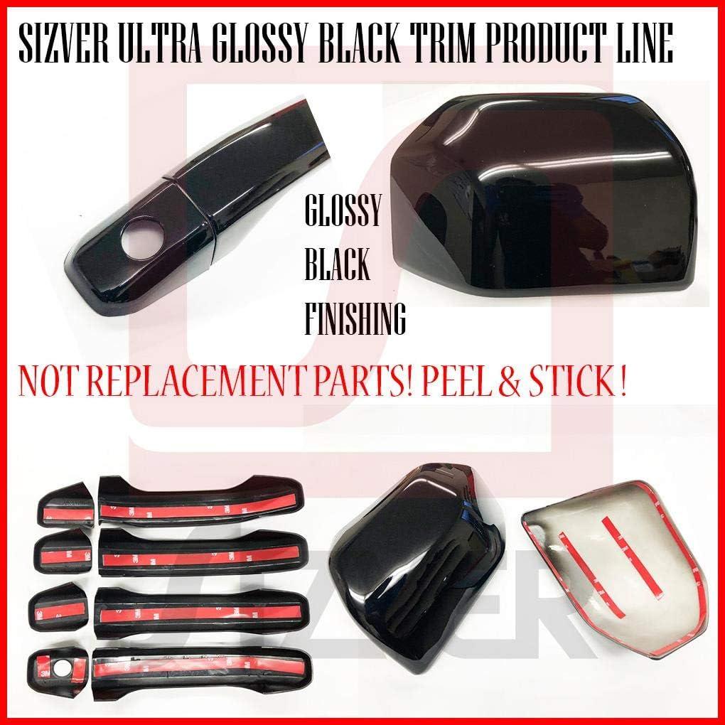 Cubiertas de Manijas de Puerta SIZVER 12pcs Negro Brillante