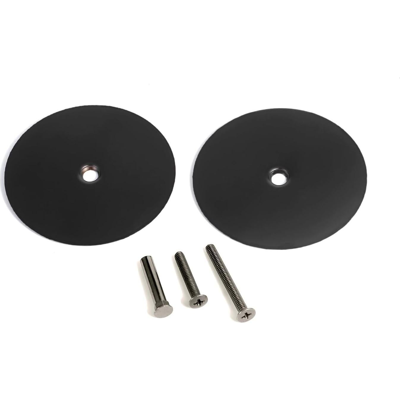 Placa de Cubierta Agujero Puerta Naubea 2.5" Negro Mate