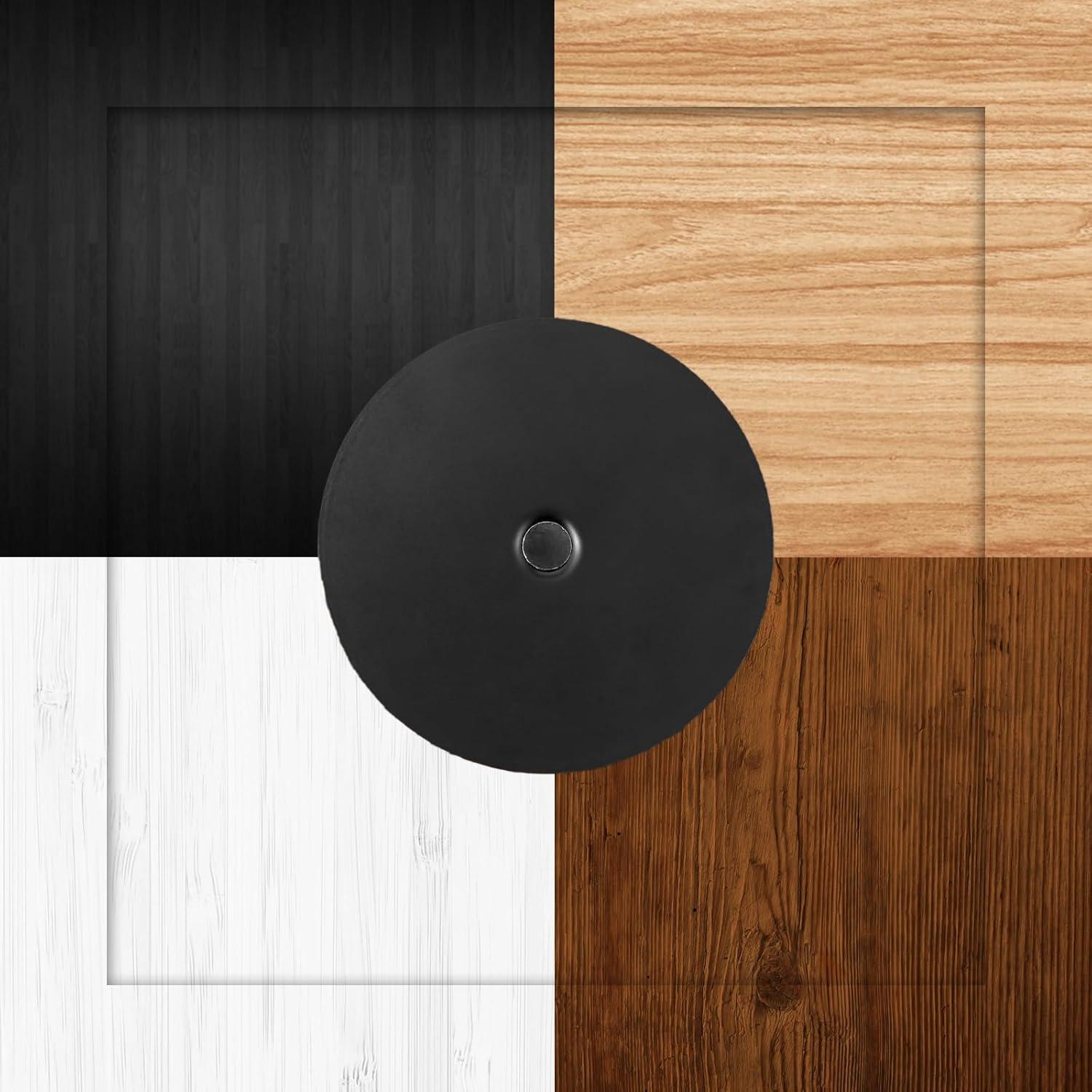 Placa de Cubierta Agujero Puerta Naubea 2.5" Negro Mate