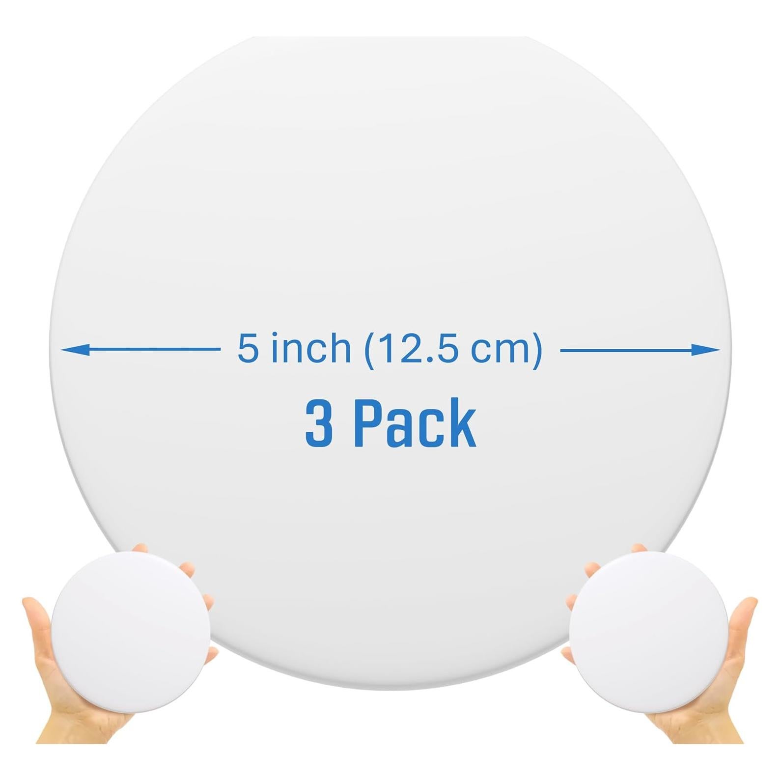 Juego de 3 Topes de Puerta Goma Blanca Tope Más Fuerte 12,7 cm