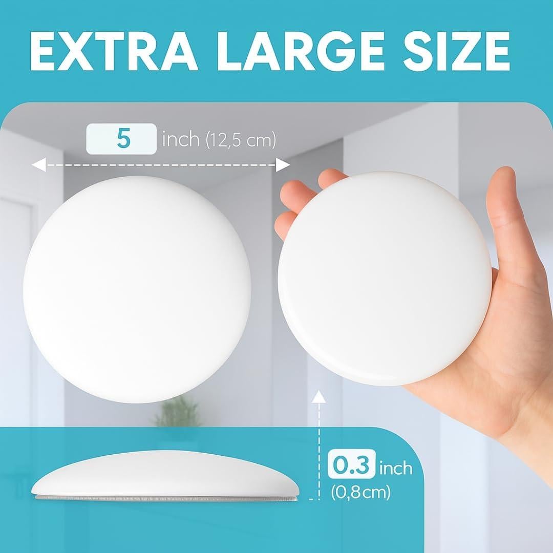 Juego de 3 Topes de Puerta Goma Blanca Tope Más Fuerte 12,7 cm