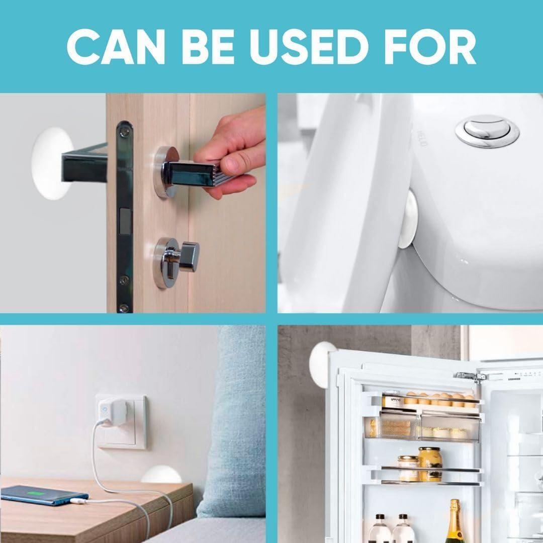 Juego de 3 Topes de Puerta Goma Blanca Tope Más Fuerte 12,7 cm