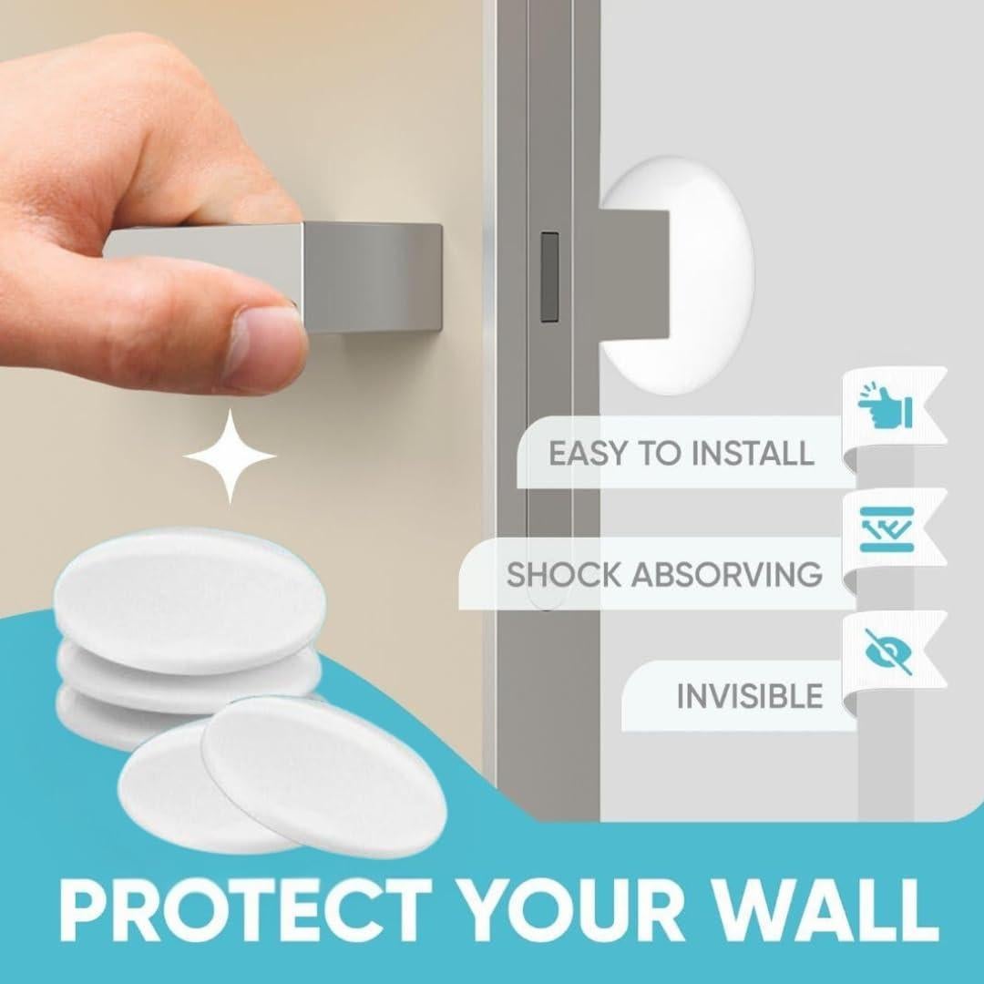 Juego de 3 Topes de Puerta Goma Blanca Tope Más Fuerte 12,7 cm