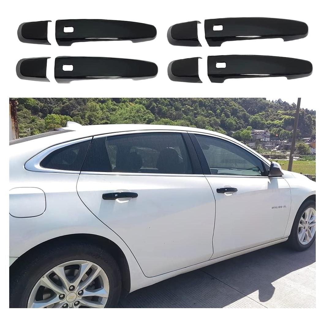 Cubierta de Manija de Puerta AOKIO Negra Brillante para Chevy