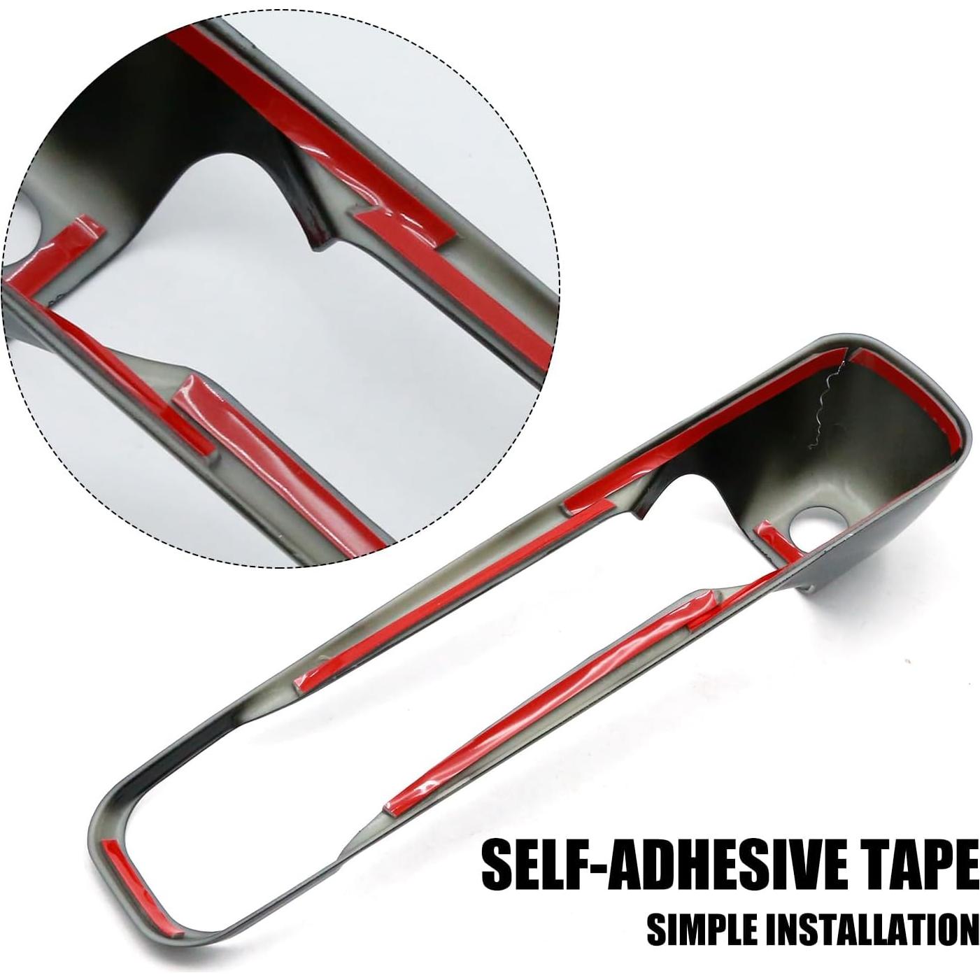 Cubiertas de Manija de Puerta Brillante Negra Anxingo 4 Pcs