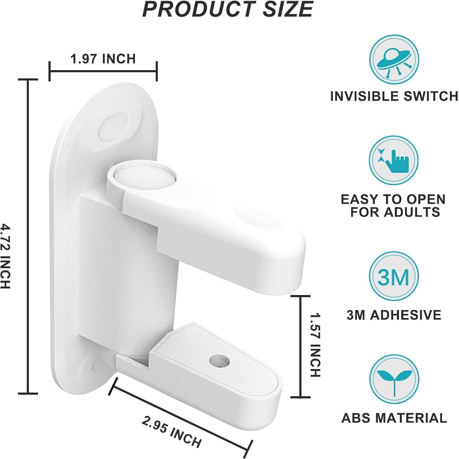 Cerradura de Palanca Matenf para Puertas a Prueba de Niños - 2 Unidades