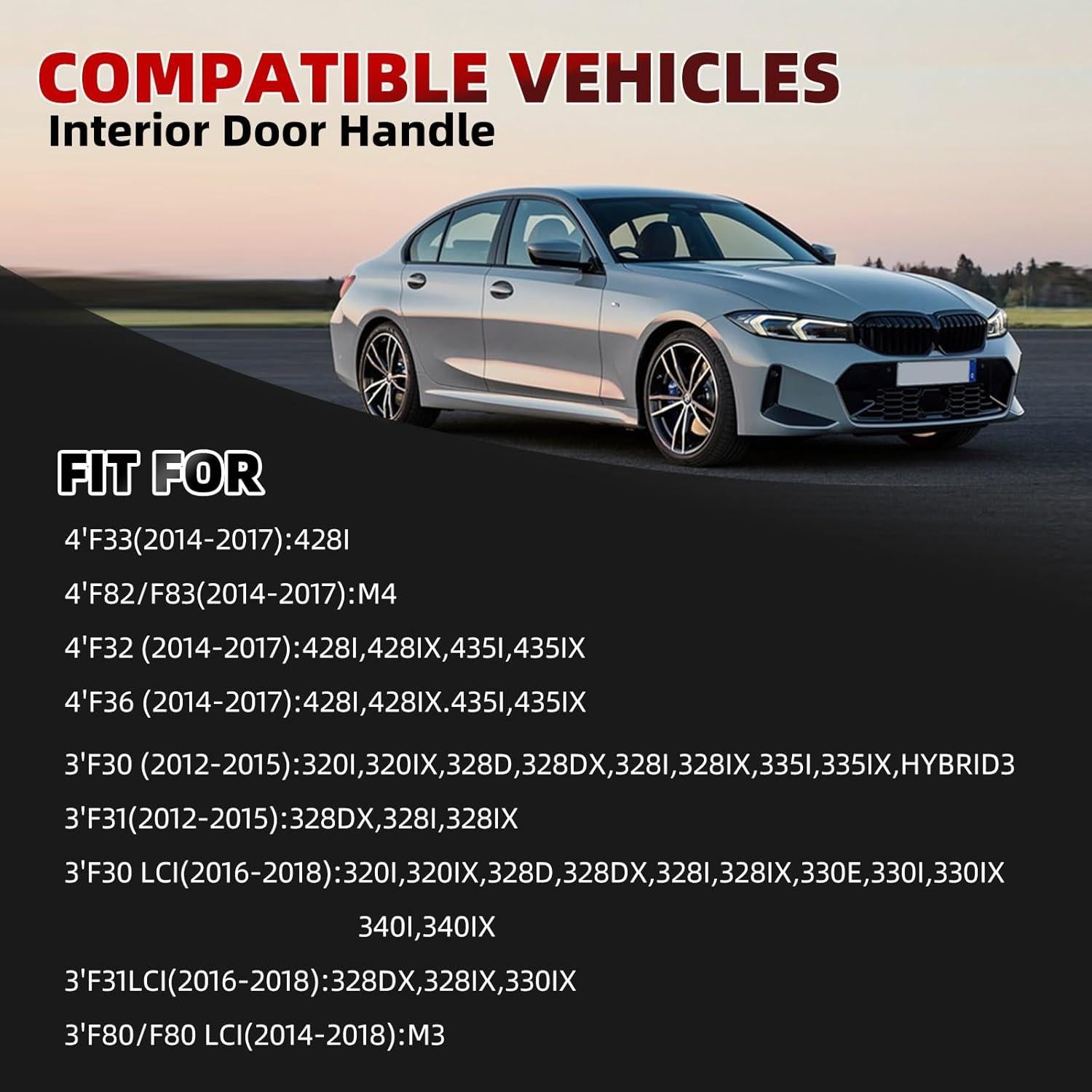 Cubiertas de Manijas de Puerta Cenzhiwen BMW F30 F32 2PCS