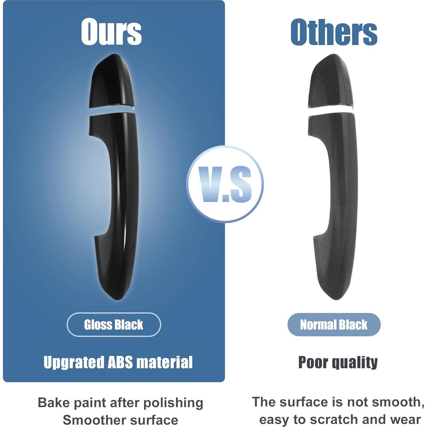 Cubierta de Manija de Puerta Exterior X AUTOHAUX 4 Piezas para Ford