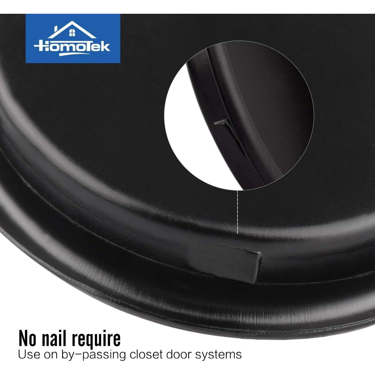 HOMOTEK Tiradores para Puertas de Closet 4 Unidades Negro Mate