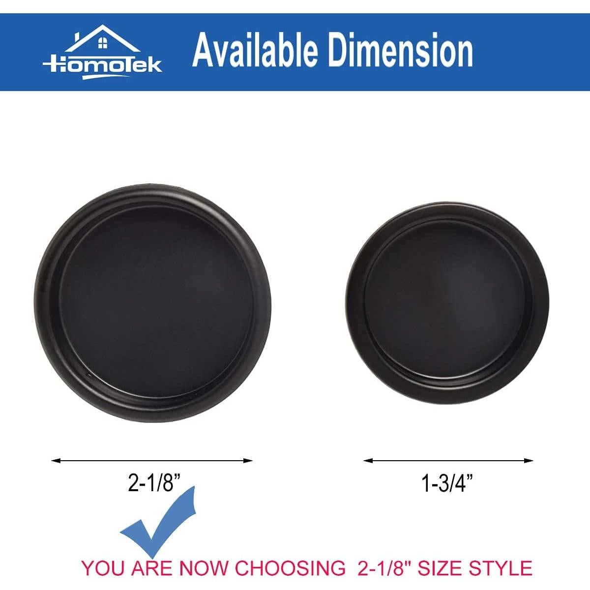 HOMOTEK Tiradores para Puertas de Closet 4 Unidades Negro Mate