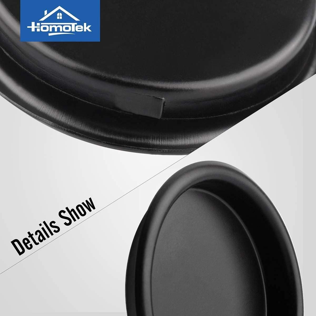 HOMOTEK Tiradores para Puertas de Closet 4 Unidades Negro Mate