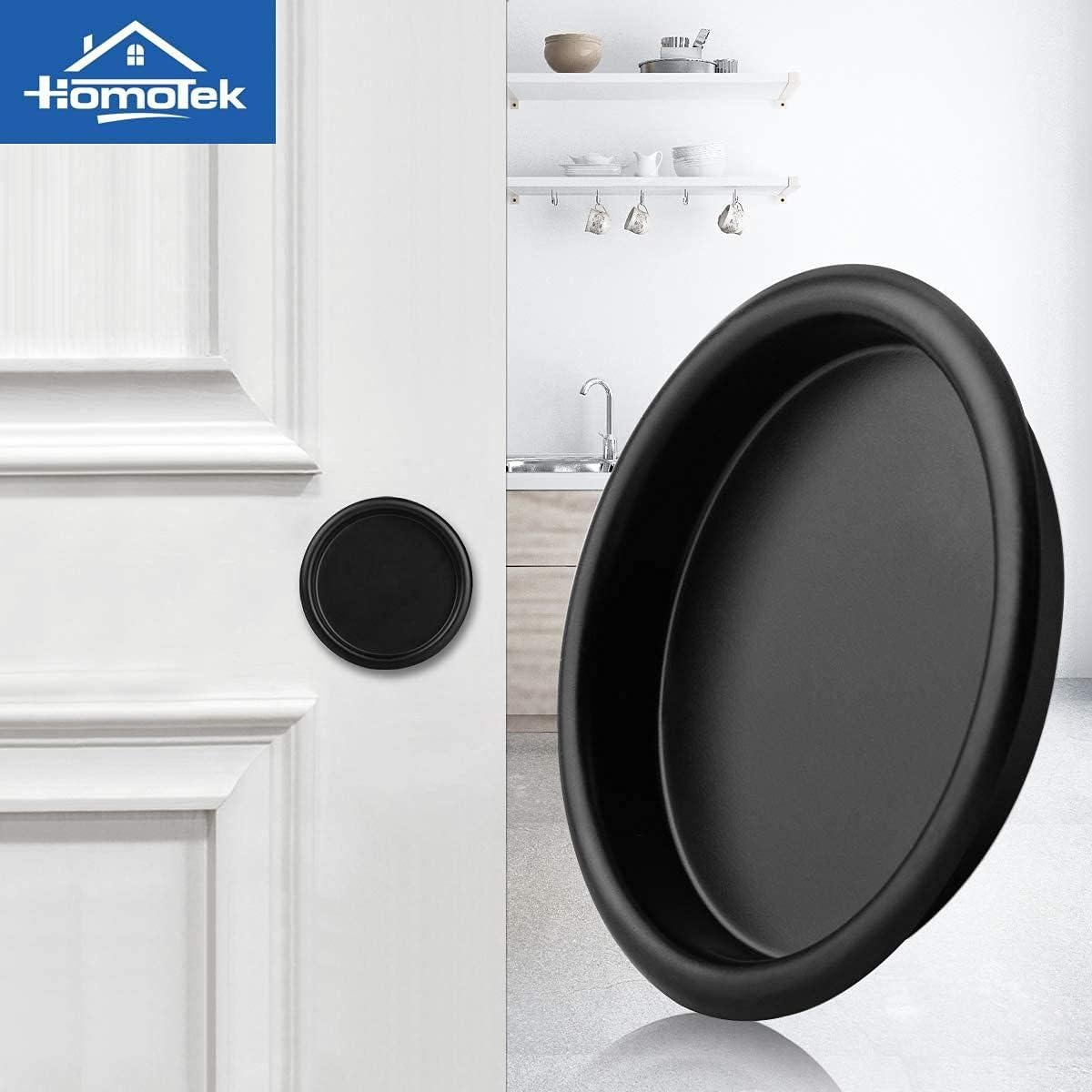 HOMOTEK Tiradores para Puertas de Closet 4 Unidades Negro Mate