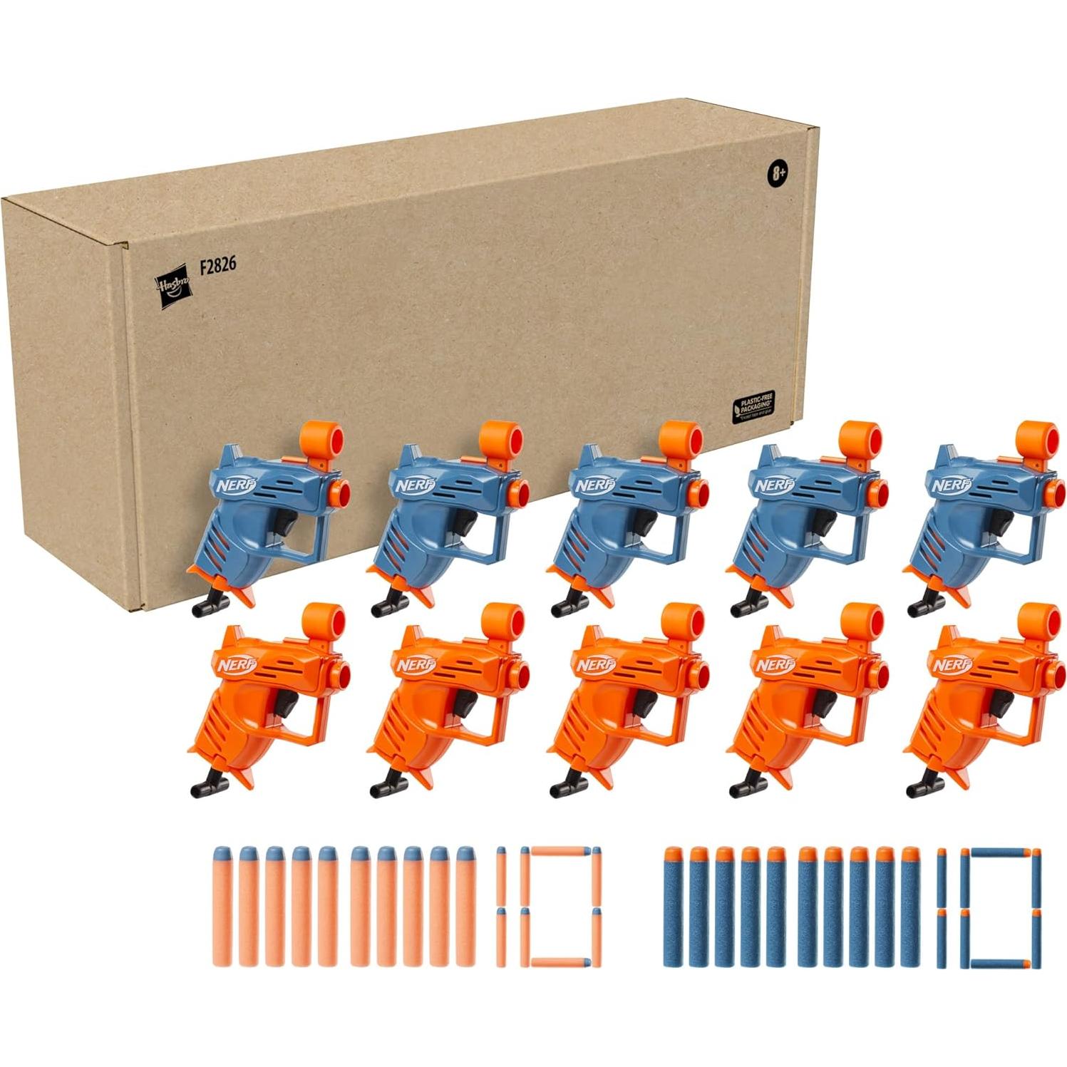 Paquete Fiesta Nerf Elite Ace SD-1, 10 Blasters y 20 Dardos