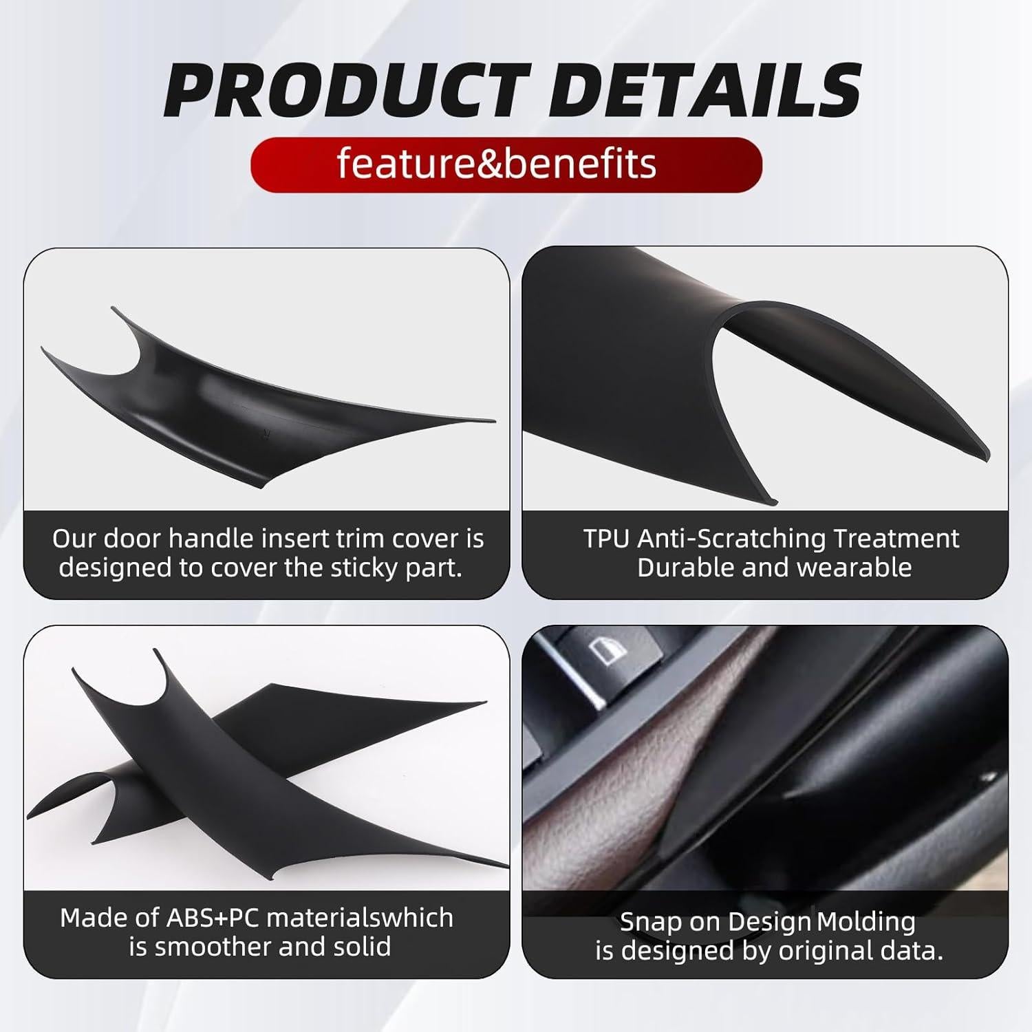 Cubiertas de Manijas de Puerta BMW F30 F31 F32 F36 2PCS Negro